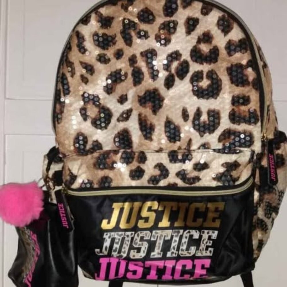 Justice Sequence Leopard Laptop Backpack